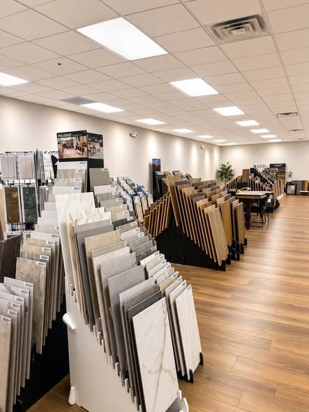 AVS Flooring showroom with product displays